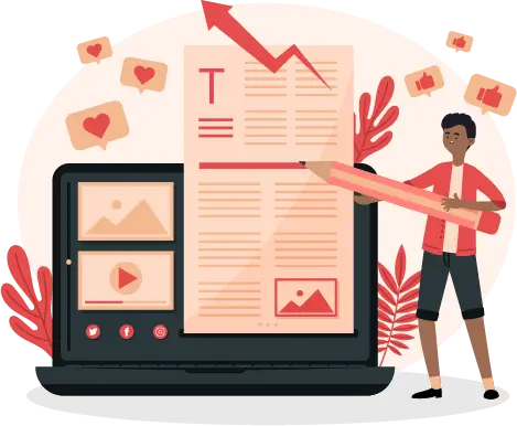 two professionals discussing on guest posting service